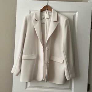 Good American Ivory boyfriend blazer size3/4 NWT